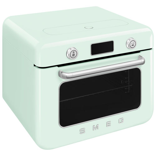 Smeg 10-in-1 Countertop Combination Air Fryer Toaster Oven with Steam - 1.05 Cu. Ft. - Pastel Green