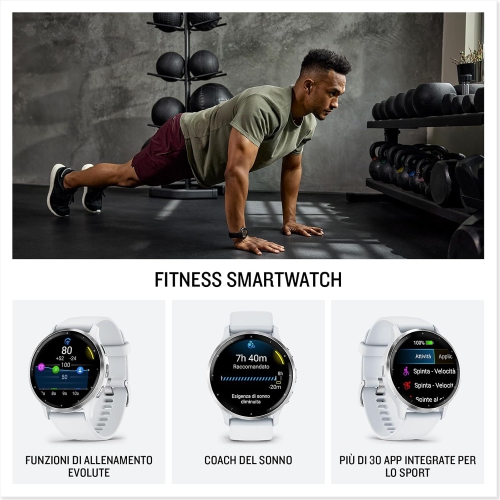 Garmin venu 3, montre intelligente GPS, écran AMOLED, fonctions avancées de santé et de mise en forme, jusqu'à 14 jours de batterie, noir