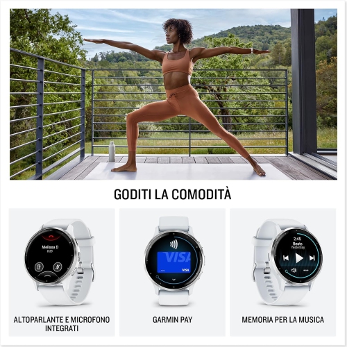 Garmin venu 3, montre intelligente GPS, écran AMOLED, fonctions avancées de santé et de mise en forme, jusqu'à 14 jours de batterie, noir