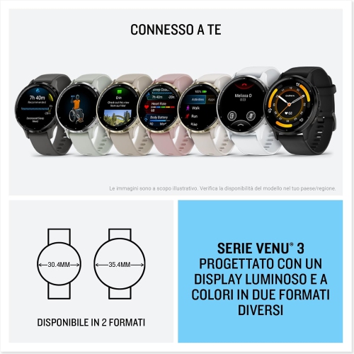 Garmin venu 3, montre intelligente GPS, écran AMOLED, fonctions avancées de santé et de mise en forme, jusqu'à 14 jours de batterie, noir