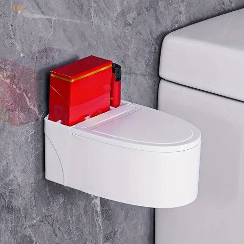 Cendrier mural en forme de cuvette avec couvercle