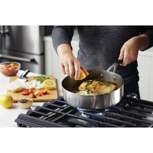 KitchenAid Stainless Steel Cookware Set, 10-Piece, Brushed Stainless Steel