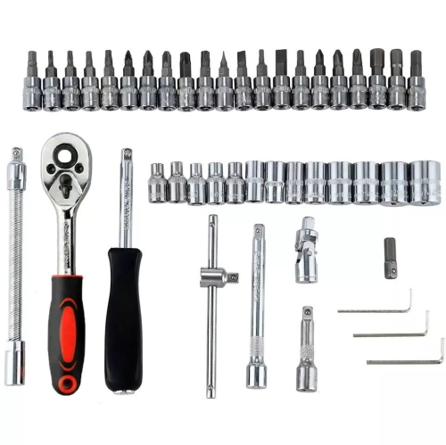 46pcs 1/4 Ratchet Wrench Combination Package Socket Tool Set Auto Car Repairing