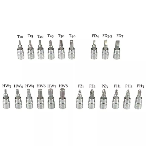 46pcs 1/4 Ratchet Wrench Combination Package Socket Tool Set Auto Car Repairing