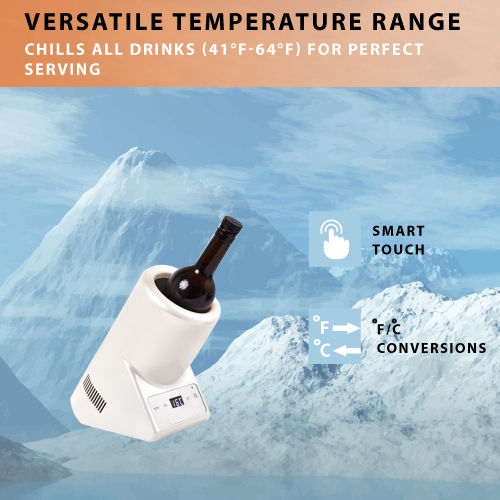 Refroidisseur à une bouteille Equator Vin-Champagne-Eau 110&nbsp;V AC/12&nbsp;V DC