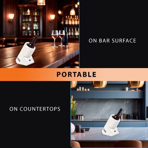 Refroidisseur à une bouteille Equator Vin-Champagne-Eau 110&nbsp;V AC/12&nbsp;V DC