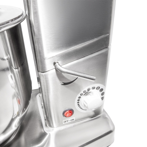 Mélangeur d'aliments GR-302 | Mélangeur commercial avec crochet pétrisseur, fouet métallique et fouet | Acier inoxydable | 7&nbsp;L | 110&nbsp;V