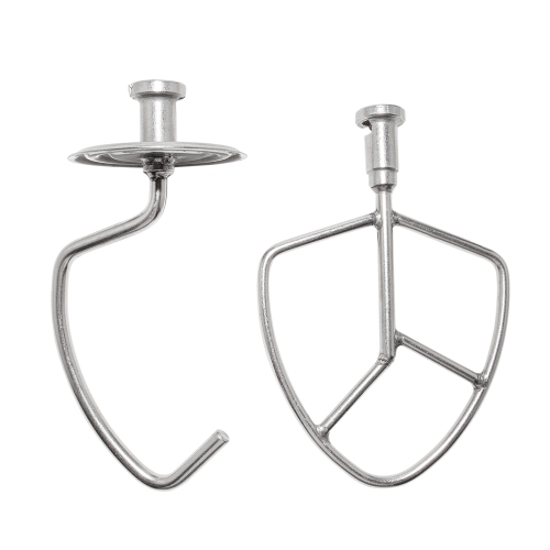 Mélangeur d'aliments GR-302 | Mélangeur commercial avec crochet pétrisseur, fouet métallique et fouet | Acier inoxydable | 7&nbsp;L | 110&nbsp;V