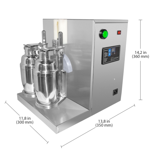 A-MTS2 Electric Milkshaker | Double Cup Milk Tea Shaker | Stainless Steel | 110V