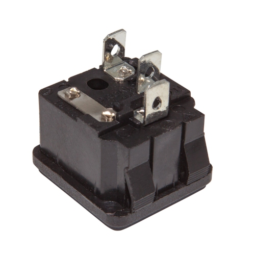 P_SF Power Socket Fuse | AC Power Plug | Black Inlet with Fuse Holder