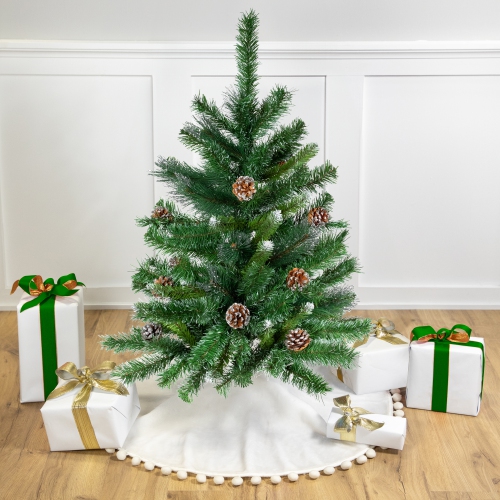 Two Tone Buckeye Glitter Pine Full Artificial Christmas Tree - 3' - Unlit