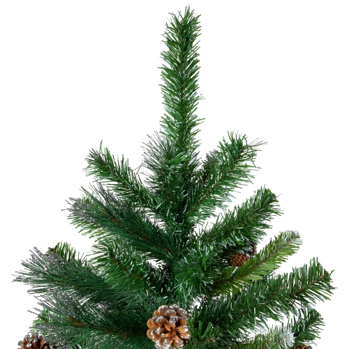 Two Tone Buckeye Glitter Pine Full Artificial Christmas Tree - 3' - Unlit