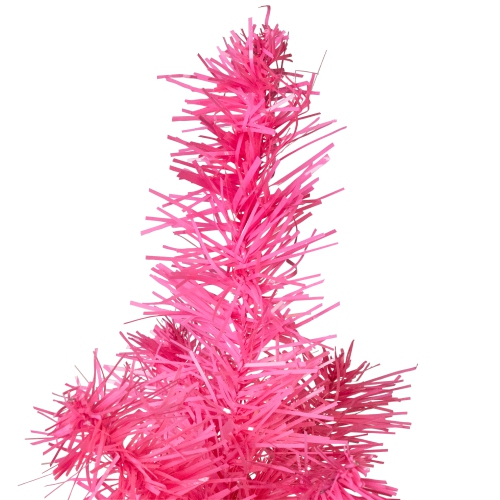 Artificial Tinsel Christmas Tree - 3' - Pink - Unlit