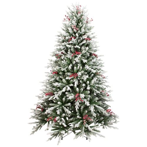 Real Touch Flocked Grove Fir Full Artificial Christmas Tree - 6.5' -Unlit