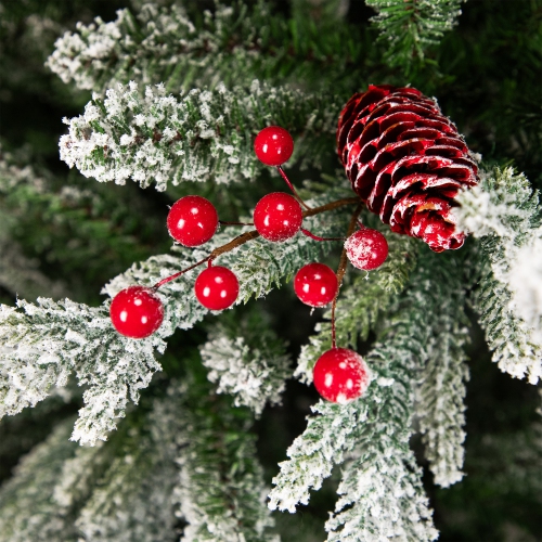 Real Touch Flocked Grove Fir Full Artificial Christmas Tree - 6.5' -Unlit