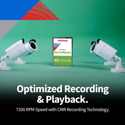 Toshiba S300 PRO 10TB Surveillance 3.5” CMR SATA 6 Gb/s 7200 RPM 512MB Cache - HDWTA1AUZSVAR