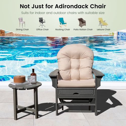 Costway Patio Adirondack Chair Cushion High Back Fade Resistant 5" - Seat Pad Outdoor