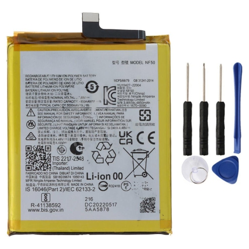 Replacement Battery with Tools Set for Motorola Edge 2022, NF50