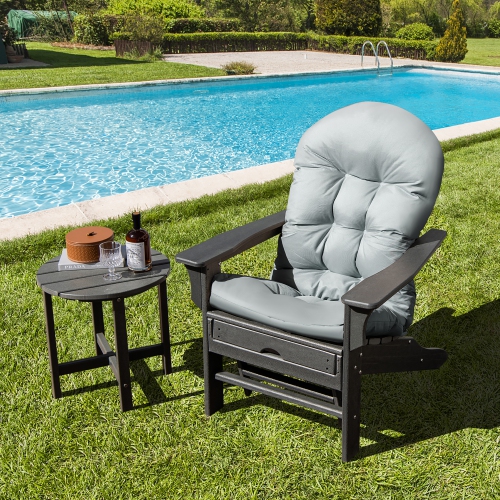 Costway Patio Adirondack Chair Cushion High Back Fade Resistant 5" Seat Pad Outdoor