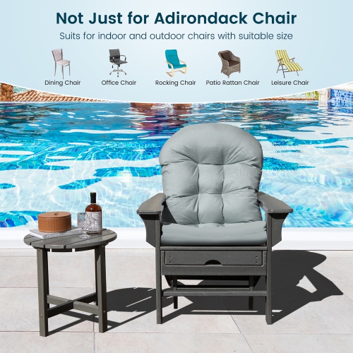 Costway Patio Adirondack Chair Cushion High Back Fade Resistant 5" Seat Pad Outdoor