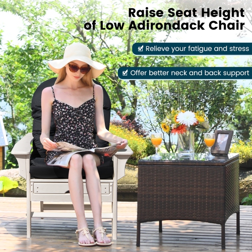 Costway Patio Adirondack Chair Cushion High Back Fade Resistant 5" Seat Pad Outdoor