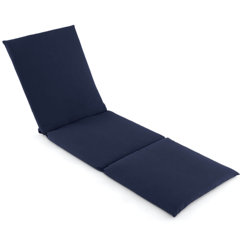 Coussin de chaise longue d'extérieur avec attaches autoagrippantes de Costway pour patio - Bleu