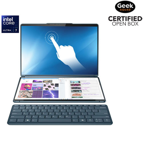 Boîte ouverte - Portable 2-en-1 à écran tactile de 13,3 po Yoga Book 9i de Lenovo - Sarcelle