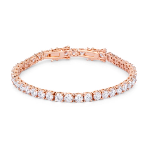 JGI  Tennis Bracelet With Shimmering Round Cz In Multicolor