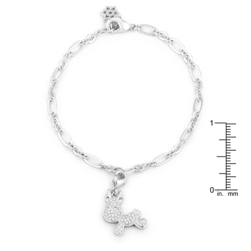 Rudy 0.25ct CZ Reindeer Charm Bracelet