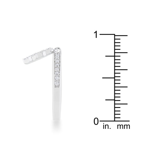 Snowflake 0.35ct CZ Simple Holiday Charm Band Ring