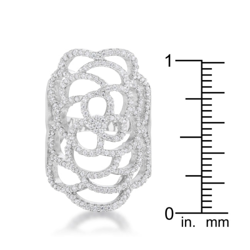 Rosa 1.25ct CZ Filigree Cocktail Ring