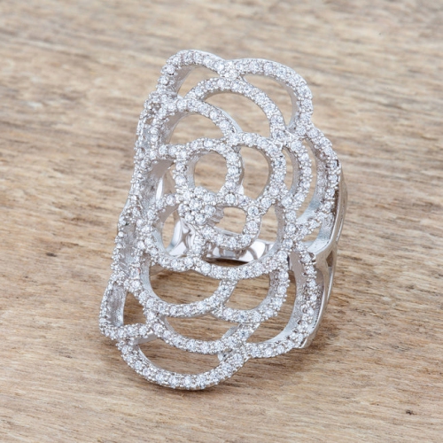 Rosa 1.25ct CZ Filigree Cocktail Ring