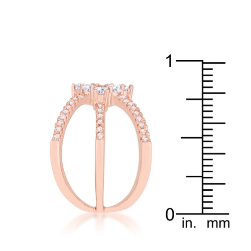 Mindy 0.8ct CZ Delicate Triple Wrap Ring