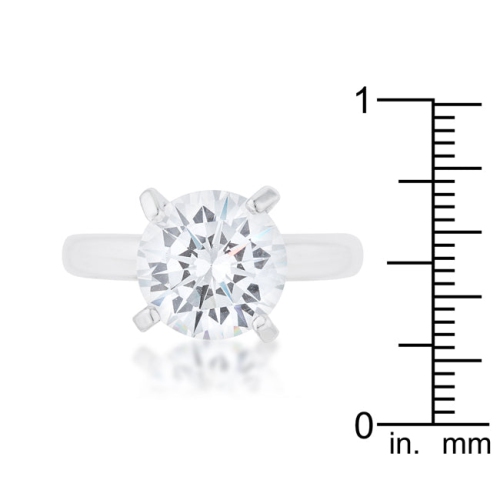 Bague solitaire zircon cubique de 4,4ct mm de Hanna