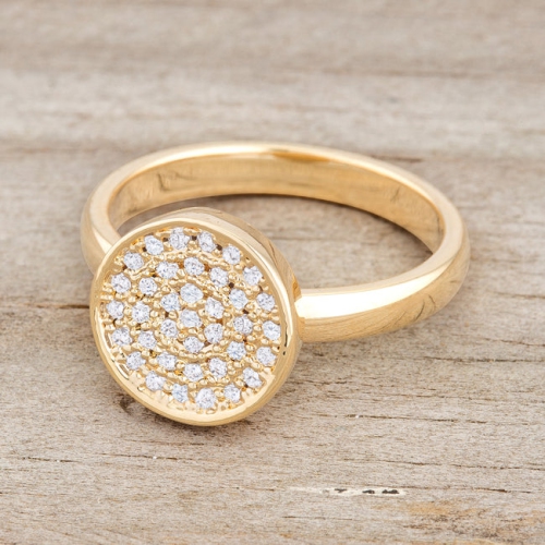 0.2ct CZ Pave Circle Ring