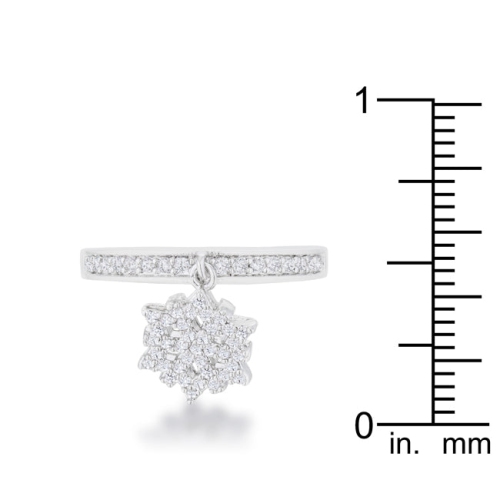 Snowflake 0.35ct CZ Simple Holiday Charm Band Ring