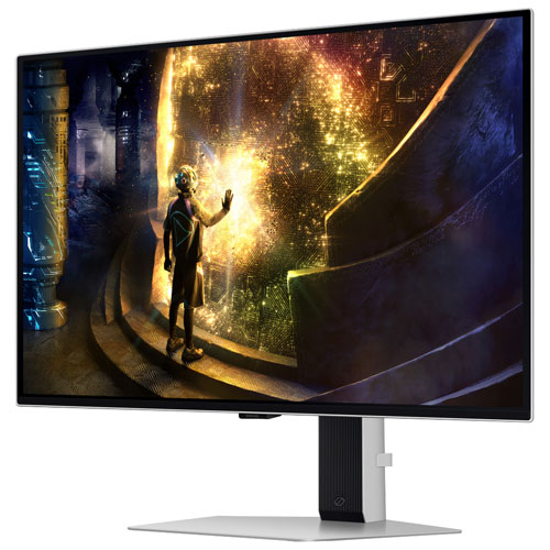 Moniteur de jeu FreeSync DELO incurvé QHD 240 Hz 27 po Odyssey de Samsung avec temps de réponse 0,03ms gris à gris - Argenté