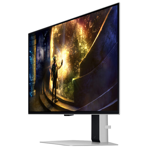 Moniteur de jeu FreeSync DELO incurvé QHD 240 Hz 27 po Odyssey de Samsung avec temps de réponse 0,03ms gris à gris - Argenté