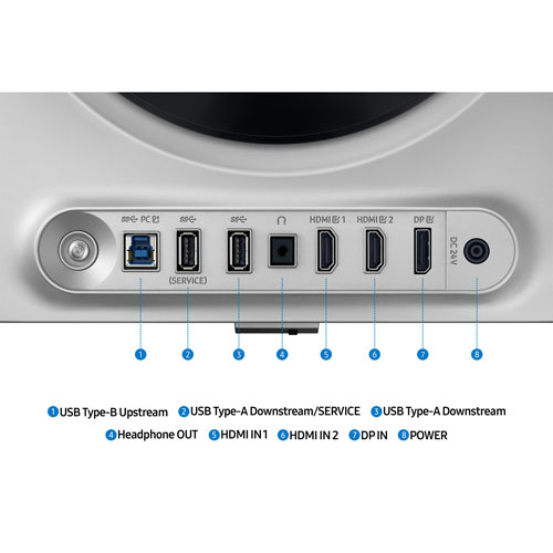 Moniteur de jeu FreeSync DELO incurvé QHD 240 Hz 27 po Odyssey de Samsung avec temps de réponse 0,03ms gris à gris - Argenté