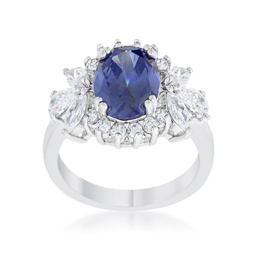 Krizia 4.2ct Tanzanite CZ Classic Ring