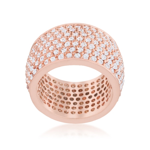 Wide Pave Cubic Zirconia Band Ring