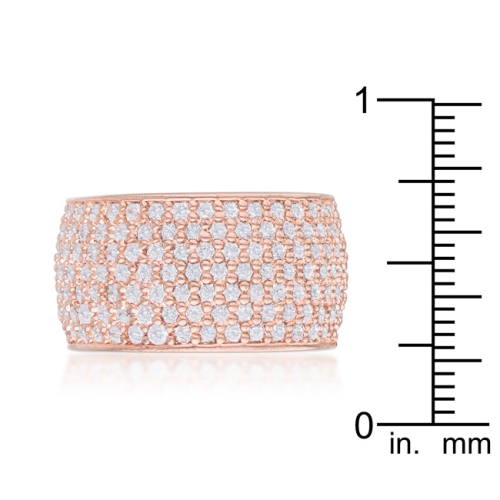 Wide Pave Cubic Zirconia Band Ring