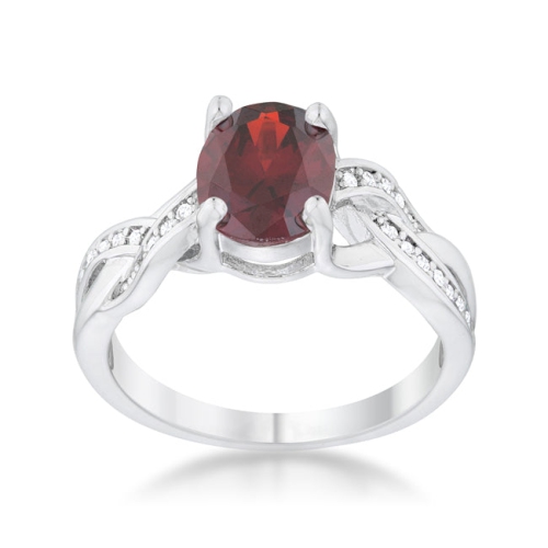 Justine 2ct CZ Classic Oval Ring