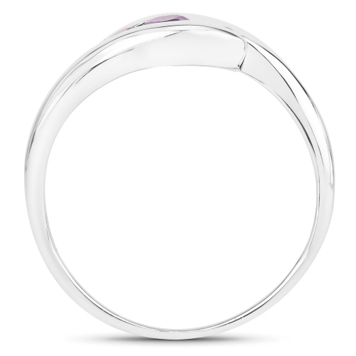 0.54 Carat Genuine Amethyst .925 Sterling Silver Ring