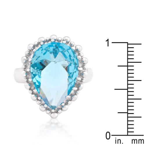 Bague cocktail, topaze solitaire