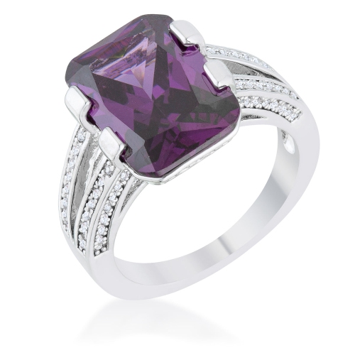 JGI  Rema 8.6Ct Cz Emerald Classic Cocktail Ring In Multicolor