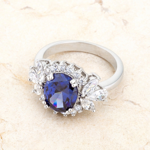 Krizia 4.2ct Tanzanite CZ Classic Ring