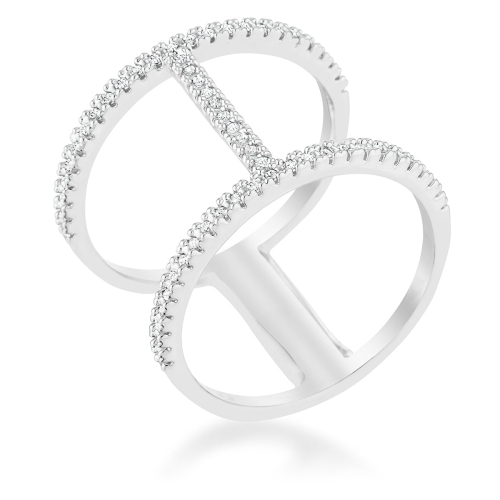 JGI  Christina 0.3Ct Cz Open Contemporary Wide Ring In Multicolor