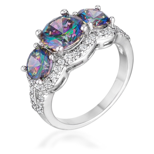 JGI  Garnet Classic Trio Ring In Multicolor