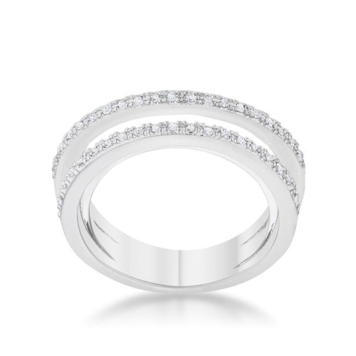 Lynn 0.25ct CZ Twisted Trio Band Ring